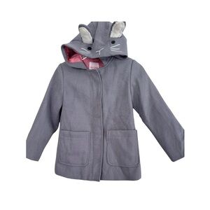 Cat & Jack Gray Bunny Hooded Jacket Size 5T